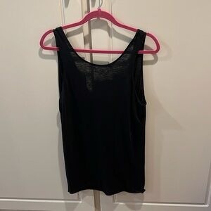 Helmut Lang long drape back threadbare tank, S